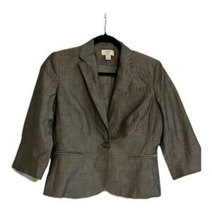 LOFT 2 Piece Suit Set, Gray Pin Stripe, Size 6/8 Petite